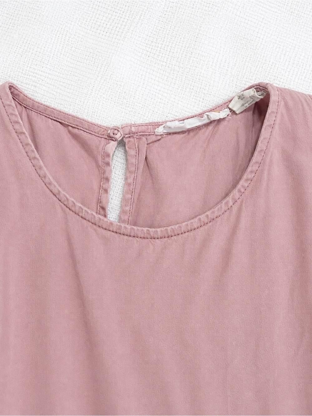 Women’s XS Dusty Rose Lyocell Dress Tiered Mini Swing Dress - Picture 5 of 7